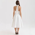 Nova Halter Open-Back Midi Dress