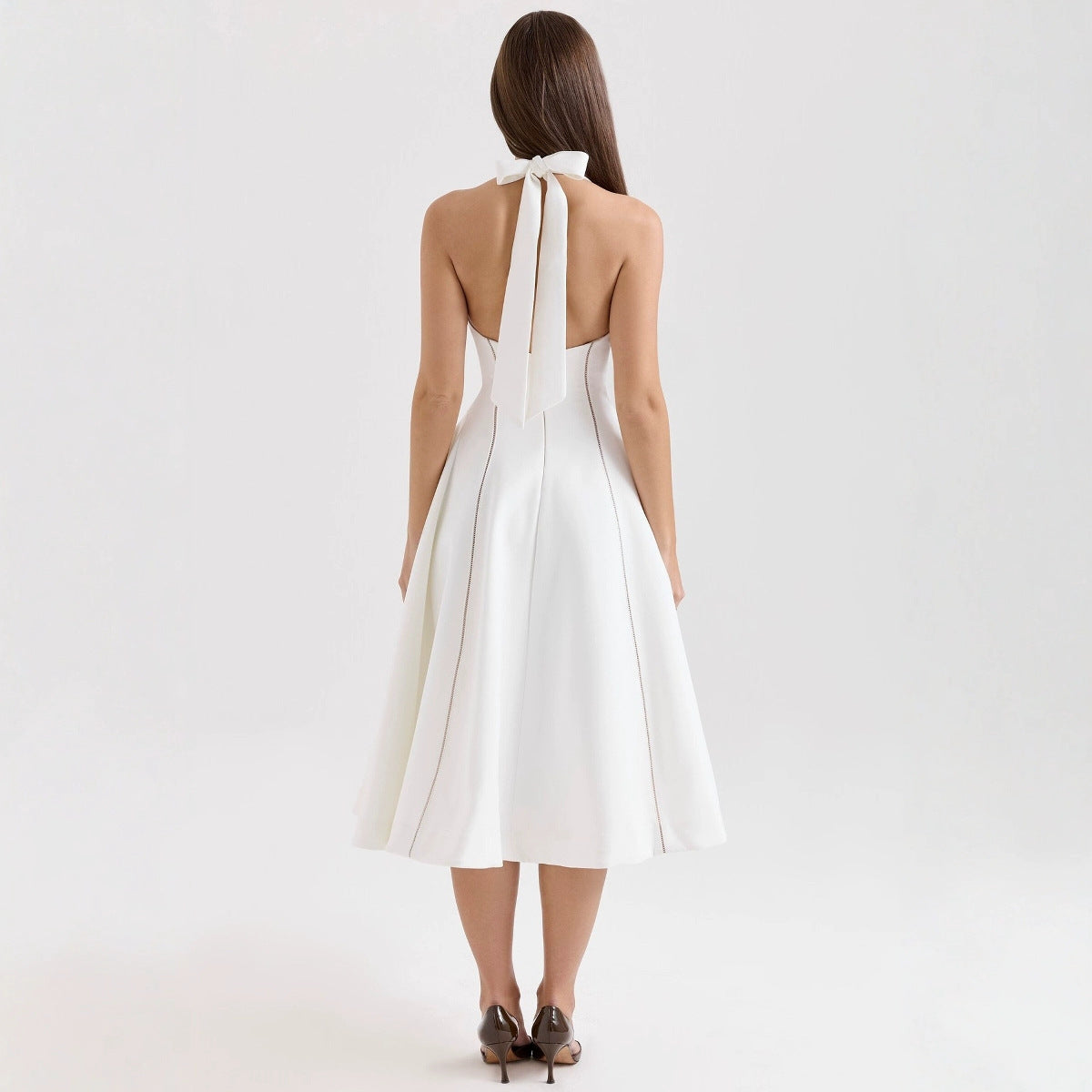 Nova Halter Open-Back Midi Dress