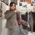 Lumen Short Stand-Collar Trench Coat