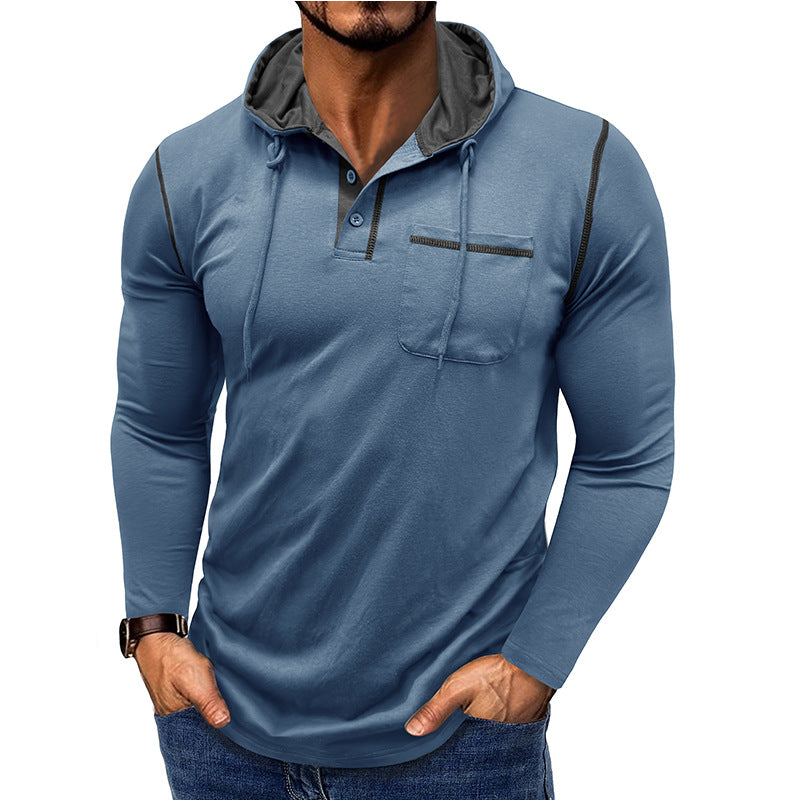 Metro Men's Long-Sleeve Hooded T-Shirt
