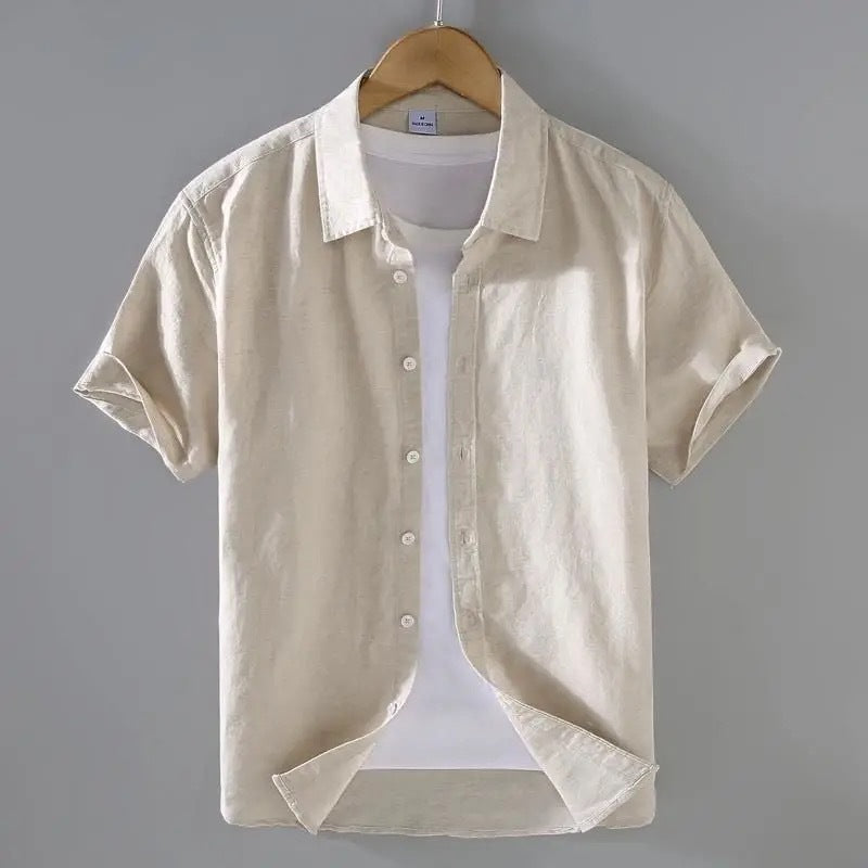 Metro Arden Men's Short-Sleeve Linen Shirt