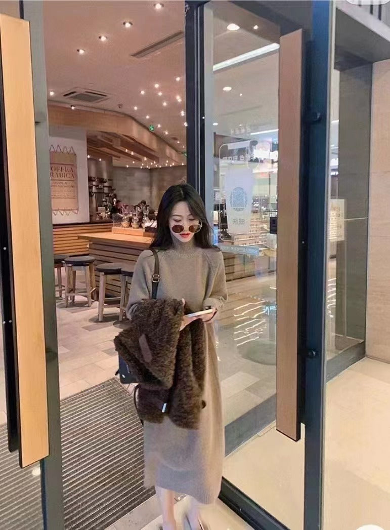 Nova Turtleneck Knit Dress