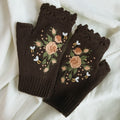 Ember Knit Floral Embroidered Gloves