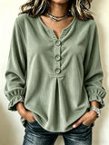 Aurelia Corduroy Long-Sleeve Blouse