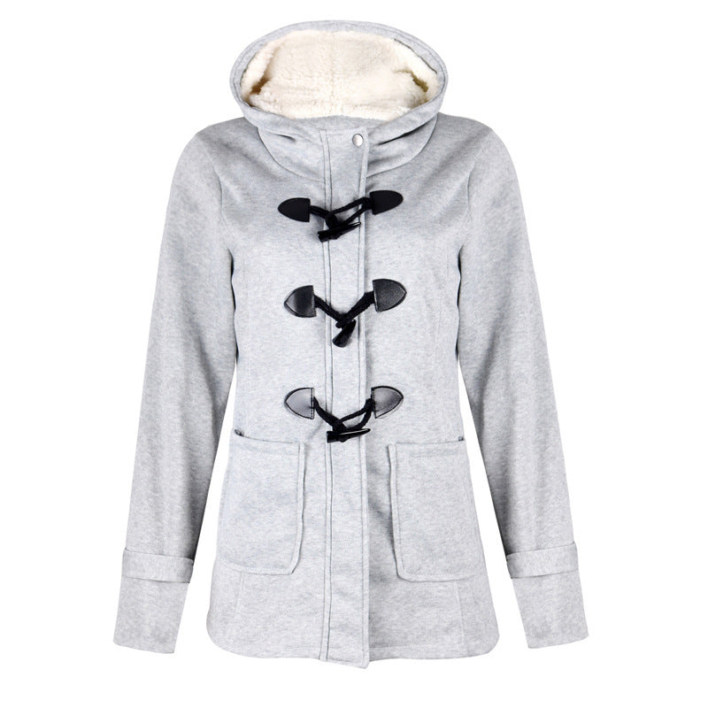 Lumen Wool Hooded Button Coat