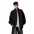 Atlas Men's Zip-Up Stand-Collar Solid Sweater