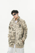 District Men's Graffiti Printed Hoodie