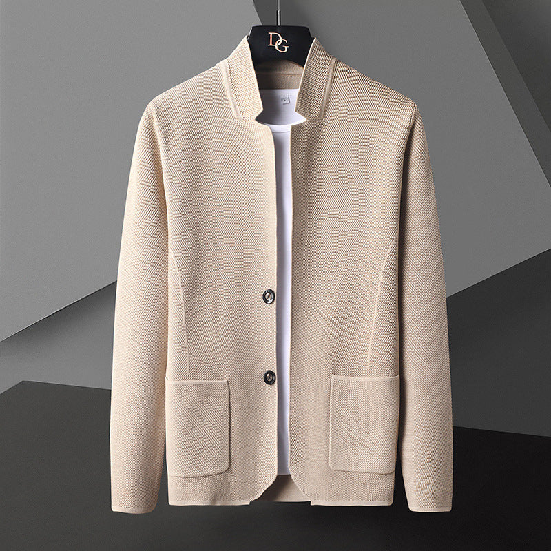 Atlas Men's Stand-Collar Pocket Cardigan