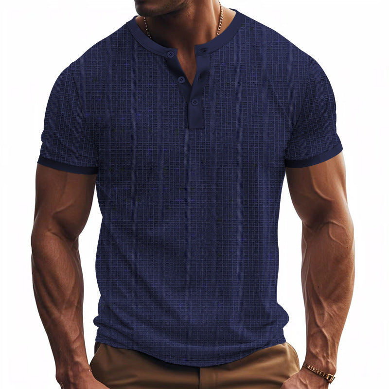 Metro Men's Breathable Henley Shirt