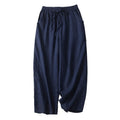 Flow Linen Cotton Cropped Wide-Leg Trousers