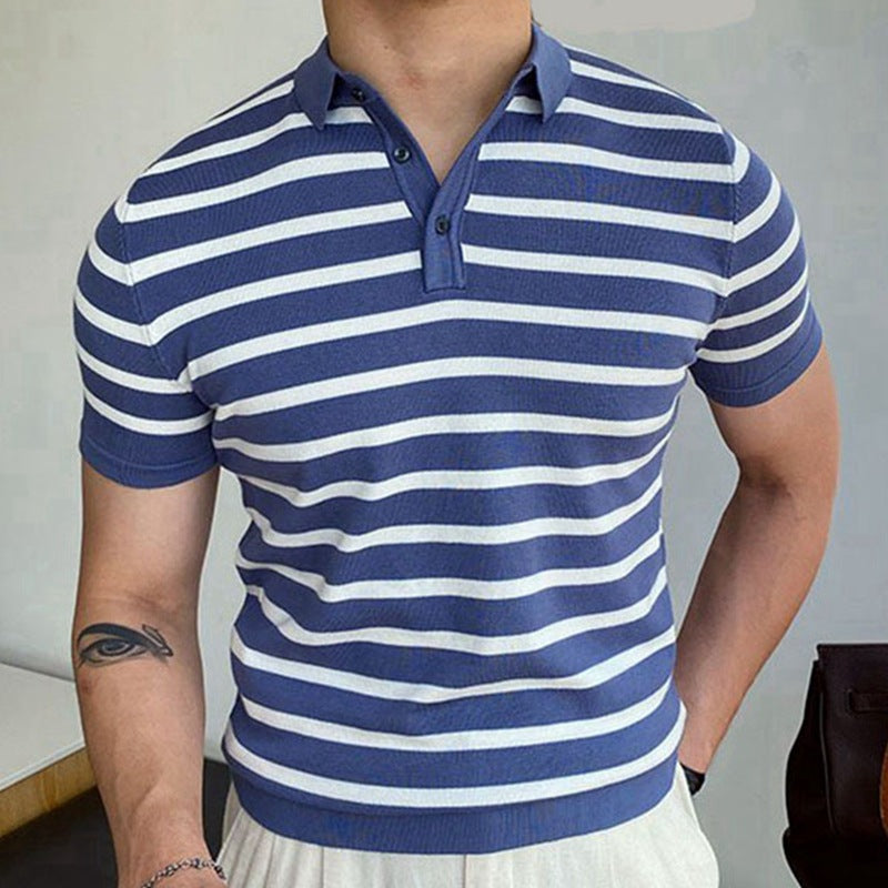 Metro Men's Striped Polo Shirt
