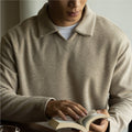 Metro Men's Long-Sleeve V-Neck Polo Shirt