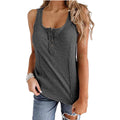 Aurelia Button Solid Tank Top