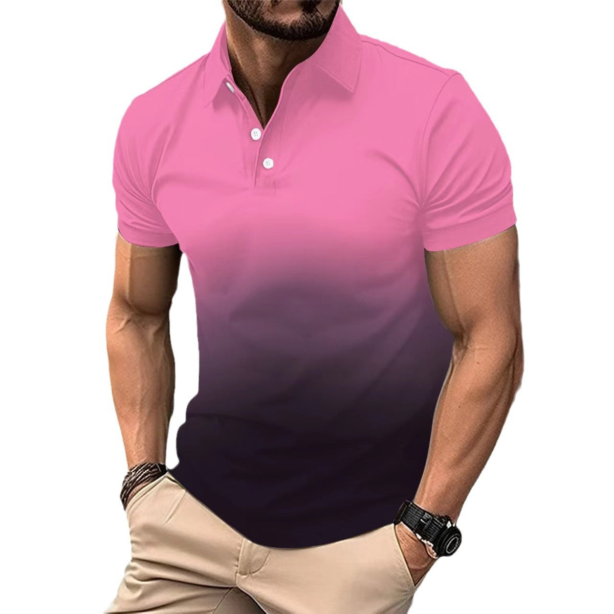 Metro Men's Pocket Gradient Polo Shirt