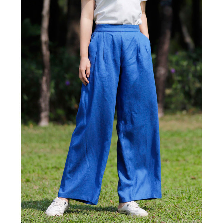 Flow Linen Slim Wide-Leg Trousers