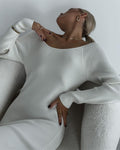 Nova Mid-Length Long-Sleeve Knit Dress