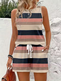 Sera Striped Printed Two-Piece Set