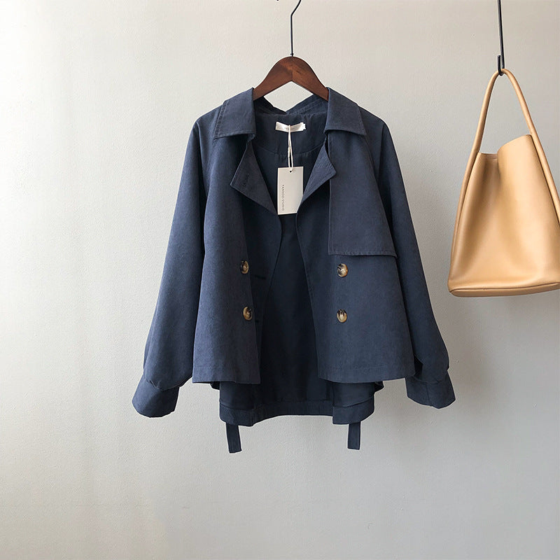 Lumen Short Retro Trench Coat