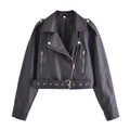 Halo Leather Washed Biker Jacket