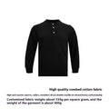Metro Men's Cotton Slim Retro Henley Shirt