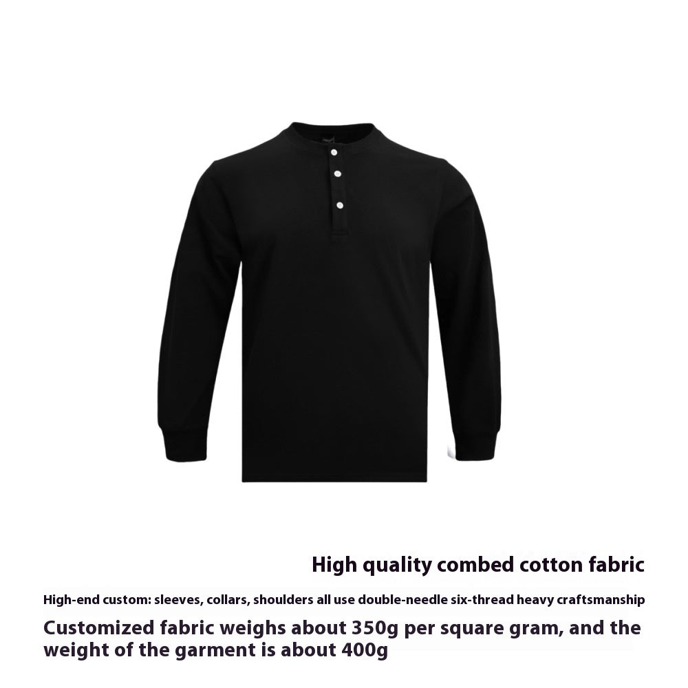 Metro Men's Cotton Slim Retro Henley Shirt