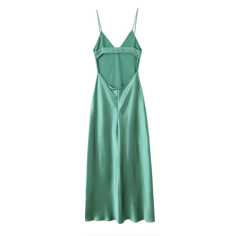 Sway Calder Satin Silky Midi Skirt