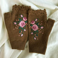 Ember Knit Floral Embroidered Gloves