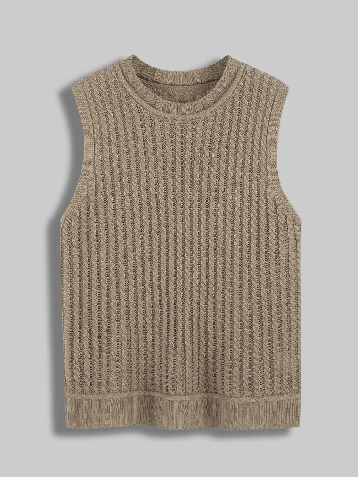 Hearth Acrylic Cable-Knit Crew-Neck Sweater Vest