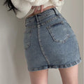 Sway High-Waist Retro Denim Skirt
