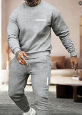 District Men's Long Crew-Neck Printed Co-ord Set