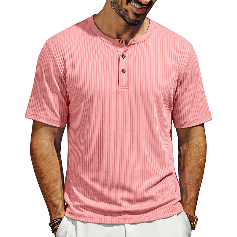 Metro Men's Ribbed Henley Shirt