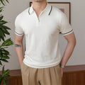Metro Men's Knit Slim Retro Polo Shirt