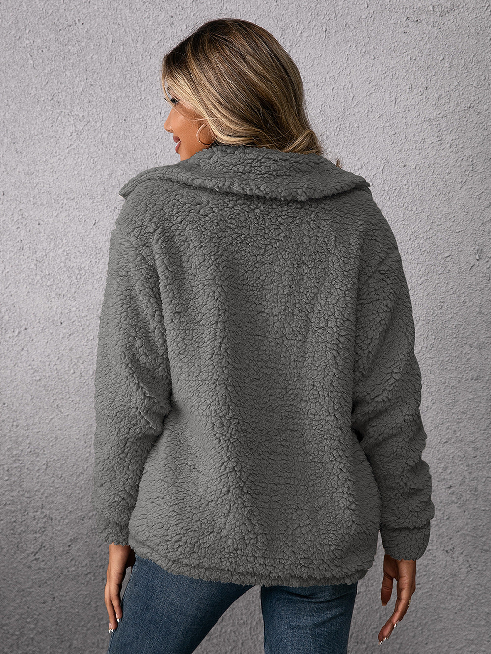 Lumen Fleece-Lined Short Single-Breasted Coat