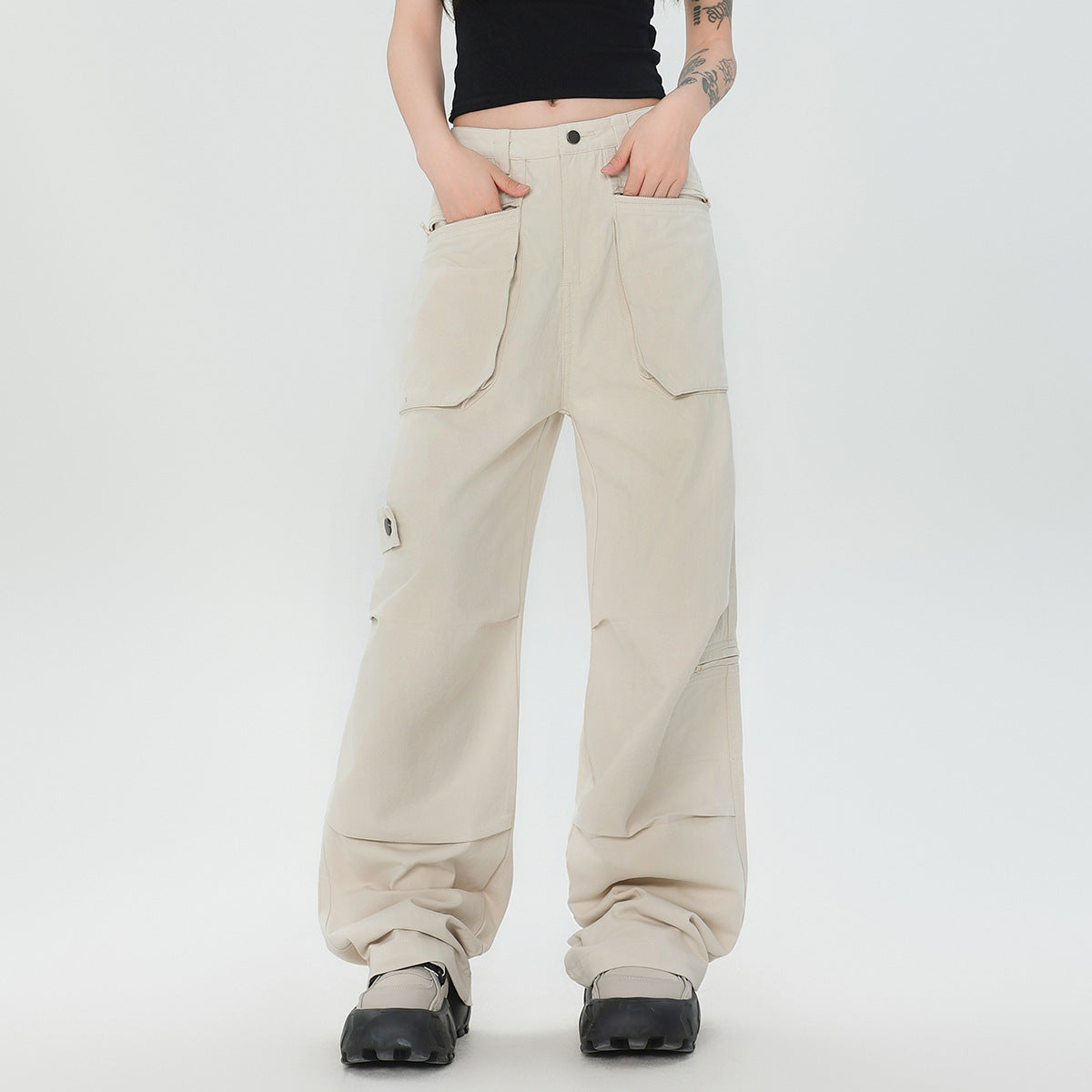Rover Men's Cotton Relaxed Straight Cargo Pants