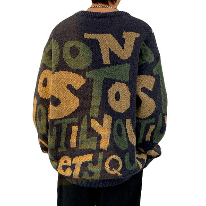 Atlas Men's Crew-Neck Contrast Sweater