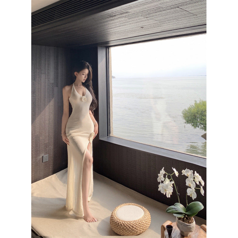Nova Open-Back Knit Dress