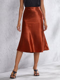 Sway Arden Satin High-Waist Midi Skirt