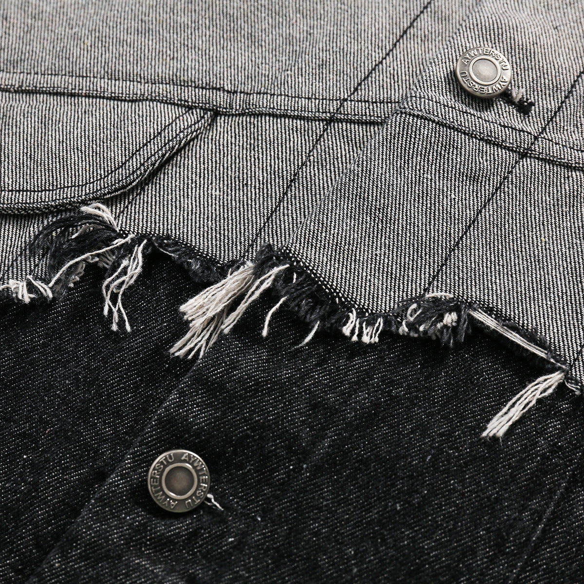 District Men's Lapel Denim Jacket