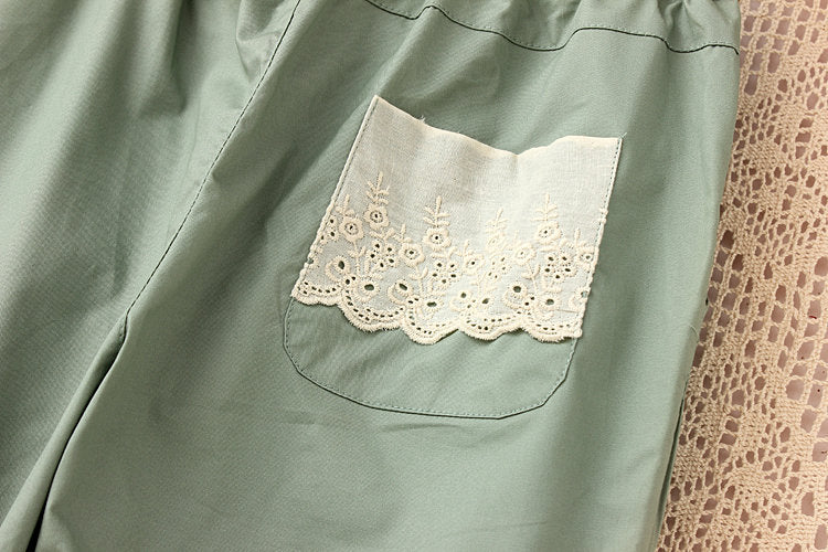 Flow Linen Cotton Embroidered Trousers