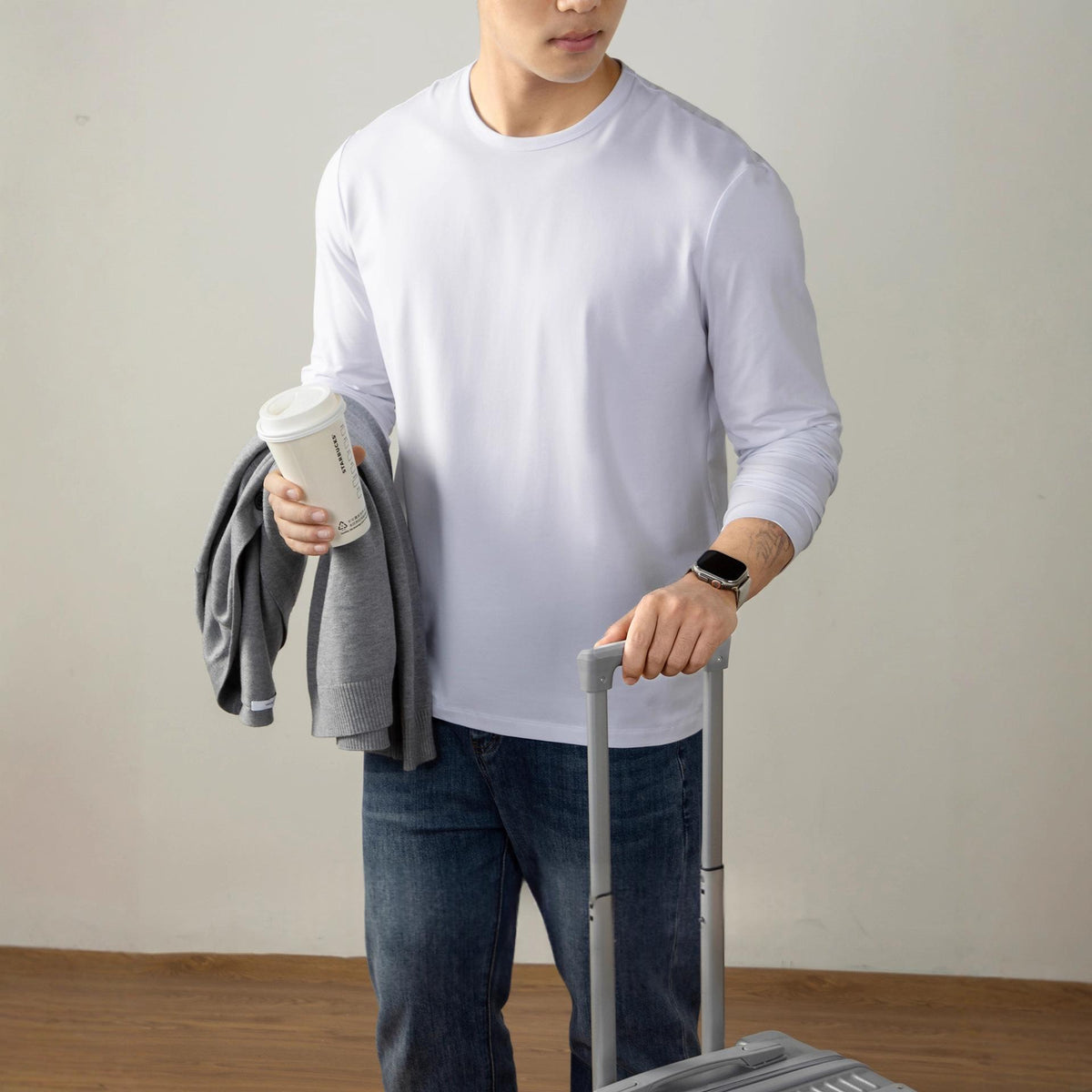 Archive Men's Cotton Long-Sleeve T-Shirt