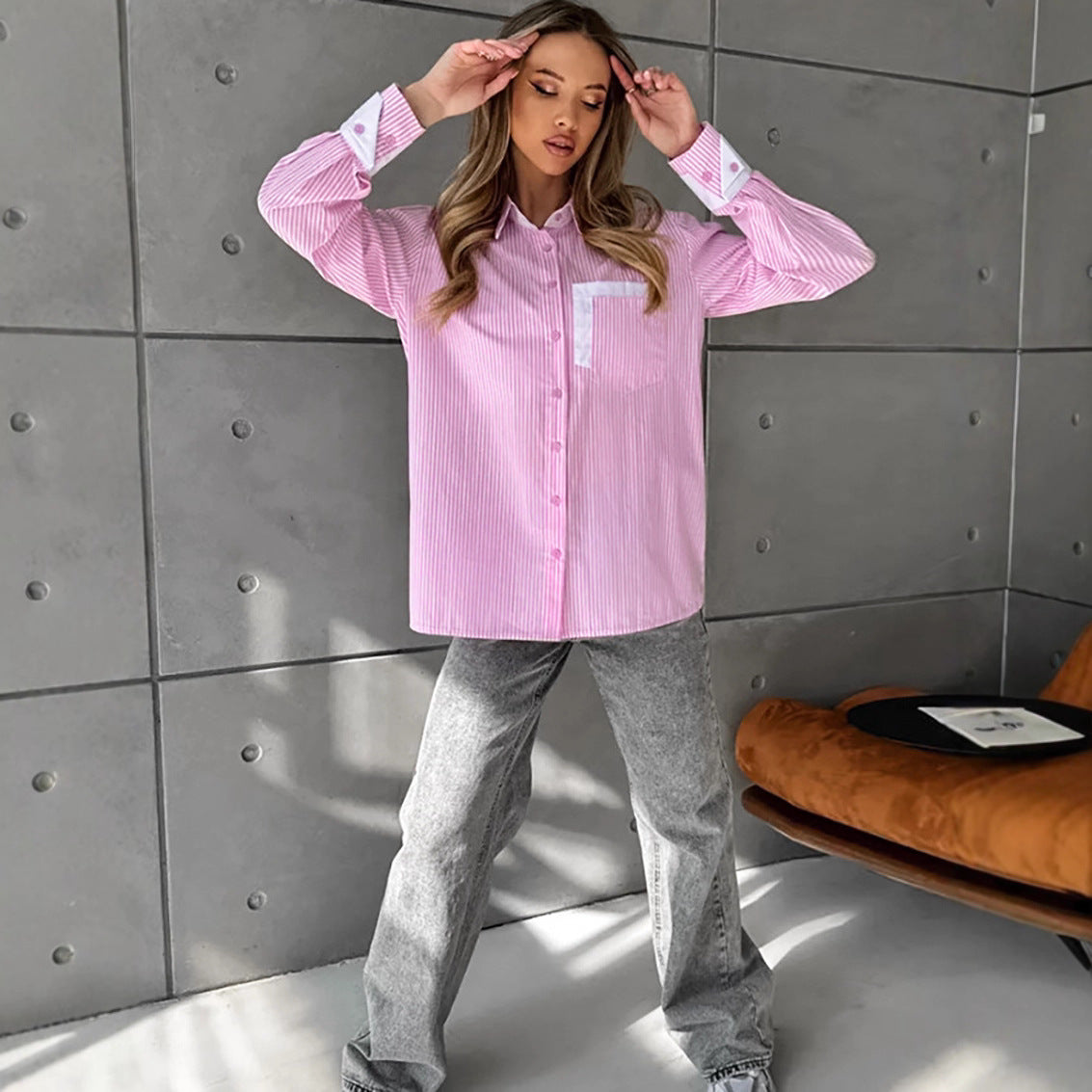 Aurelia Relaxed Striped Blouse