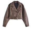 Halo Leather Washed Biker Jacket