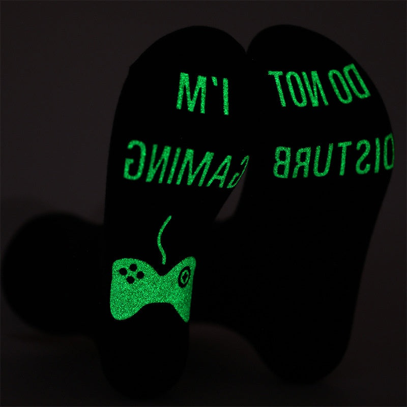 Ember Men's Cotton Letter-Print Socks