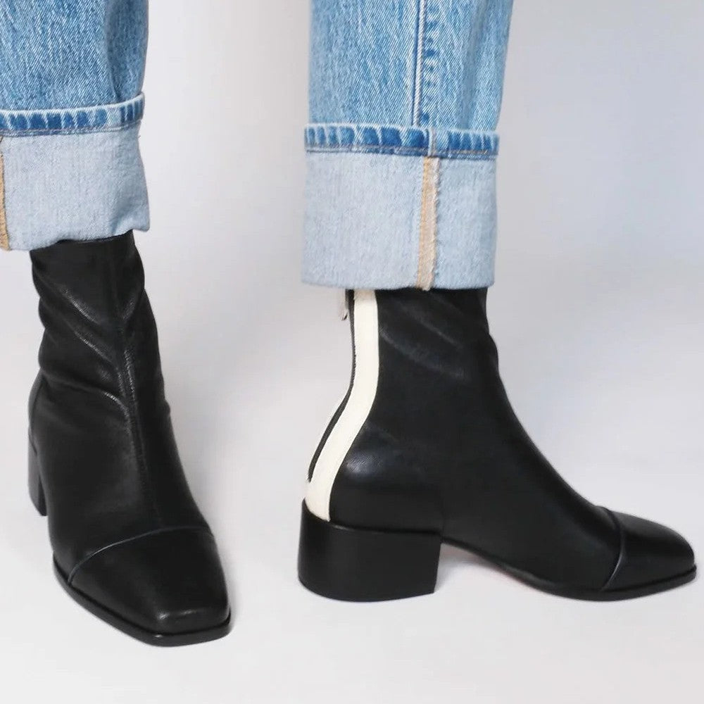 Stride Square-Toe Square Ankle Boots