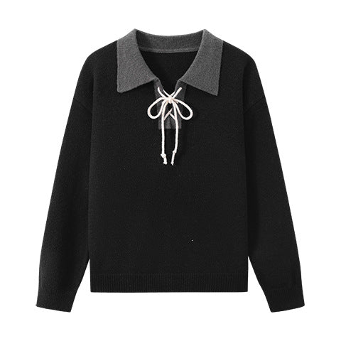 Atlas Men's Lapel Colour-Block Sweater
