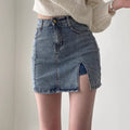 Sway High-Waist Retro Denim Skirt
