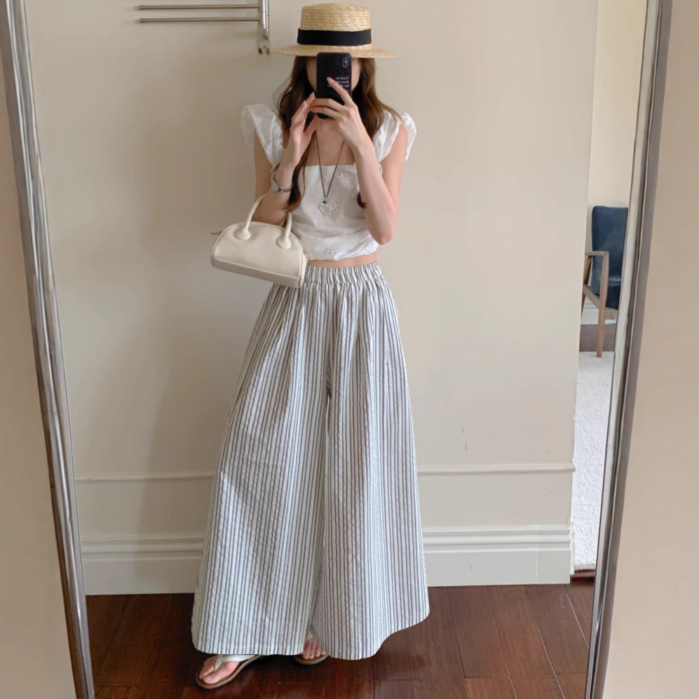 Flow Bexley Striped Wide-Leg Trousers