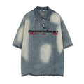 Metro Men's Denim Short-Sleeve Polo Shirt