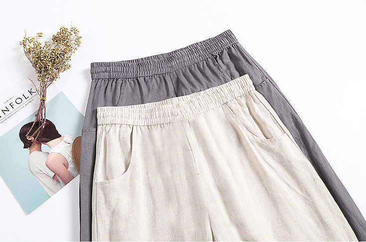 Flow Linen Relaxed Wide-Leg Trousers