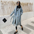 Lumen Denim Retro Trench Coat